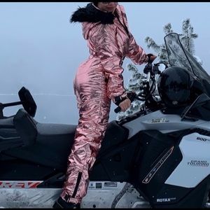 Rose gold snow suit